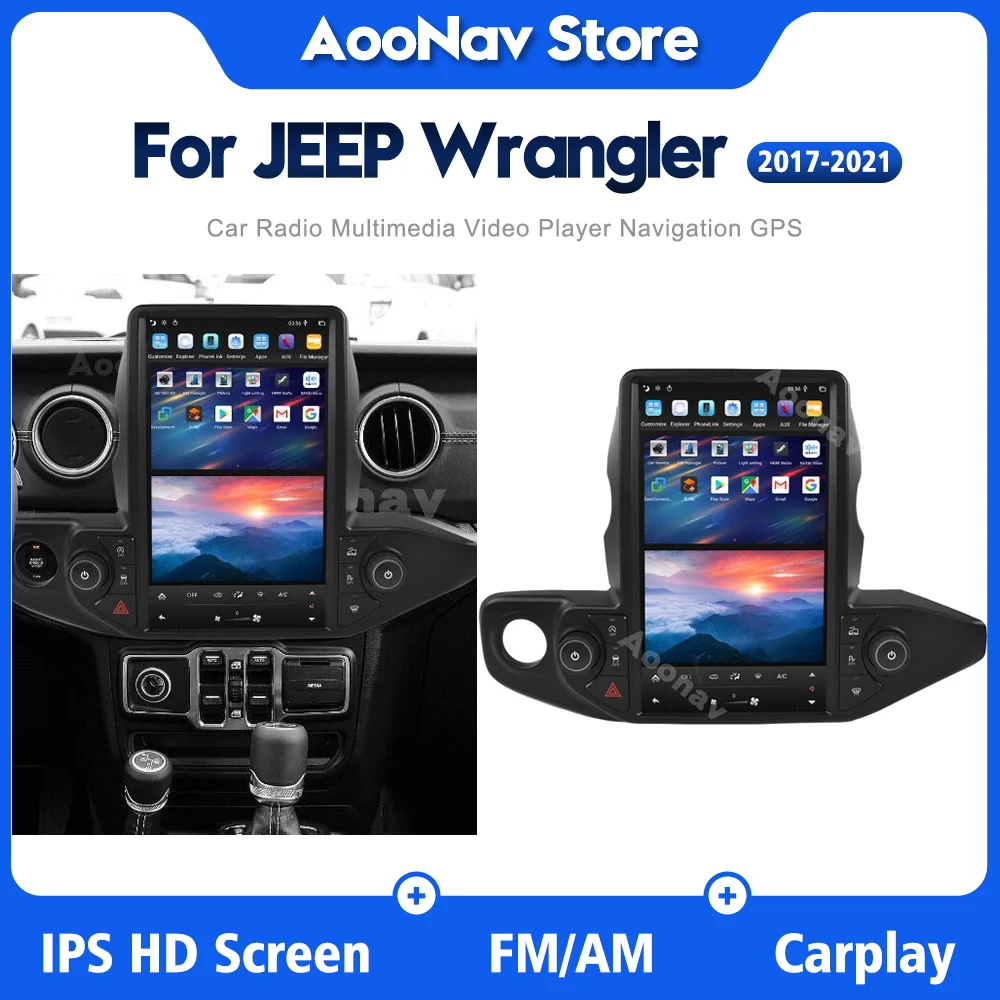 2 Din Android Car GPS Radio For JEEP Wrangler 2018 2019 2020 2021 Coche Automotive Sound With