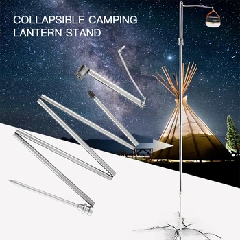 

Collapasible Lantern Stand Pole Selfie Stick Portable Outdoor Camping Fishing Lamp Hook Rack