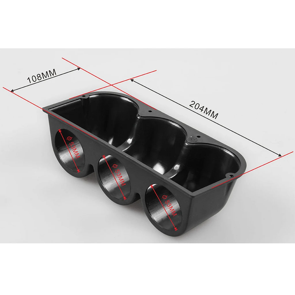 Brand New Car Triple Gauge Dash Mount Holder 3 Hole Pod Plastic Black High Quality