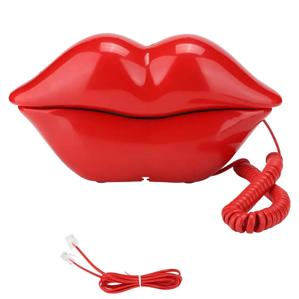 Lip-Shaped Electroplate Desktop Telephone