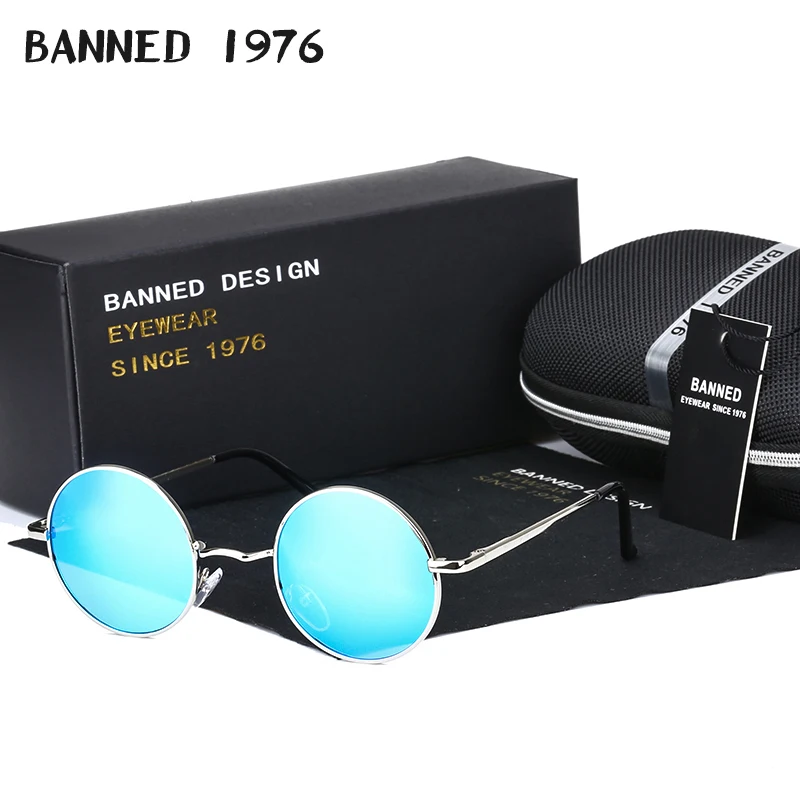 HD поляризованные круглые металлические солнцезащитные очки стимпанк для мужчин и женщин, модные очки, брендовые дизайнерские Ретро Винтажные Солнцезащитные очки UV400