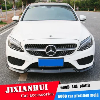 

For Mercedes-Benz W205 front Bumper Diffuser Bumpers Protector For Benz C-Class C200 C180 Body kit bumper Before Rear lipspoiler