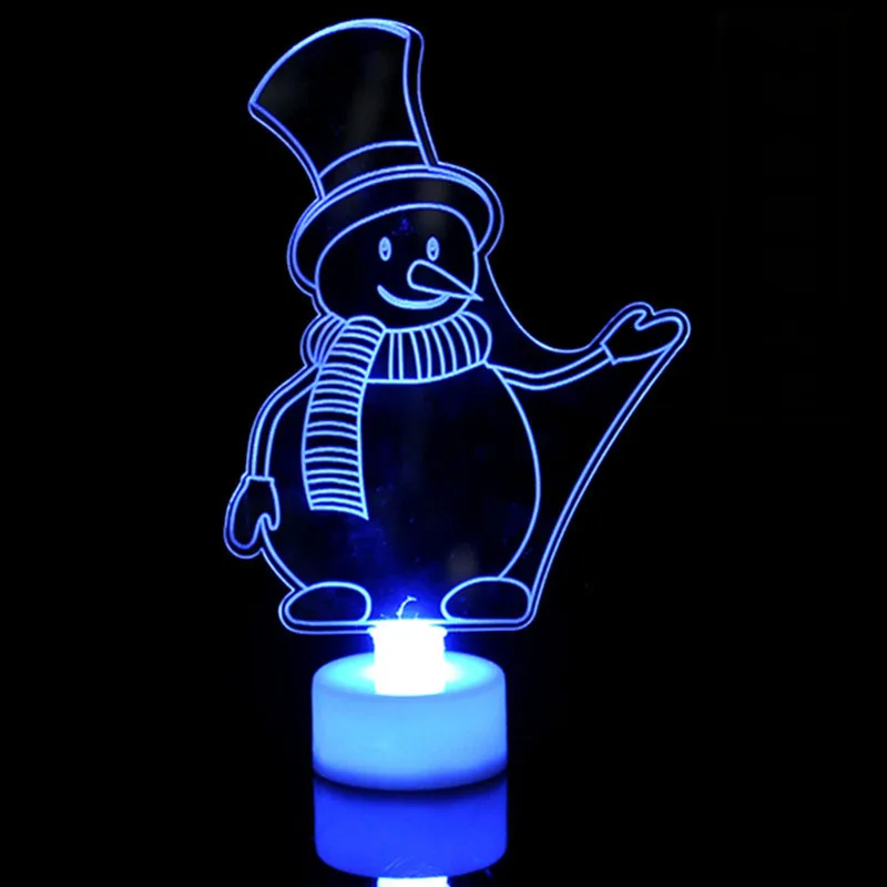Рождественские украшения RGB красочный акриловый маленький ночной Светильник