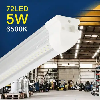 

2020 LED Shop Light 5W 500LM 6500K Daylight White Dual Shape Linkable Shop Lights T5 LED Tube Lights Spotlight Table Lamp