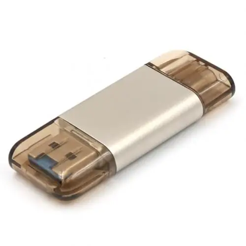 Type C и micro USB и USB 2 в 1 OTG Кардридер высокоскоростной USB2.0 Универсальный OTG TF/SD для Android Компьютерный удлинитель-переходник - Цвет: Golden