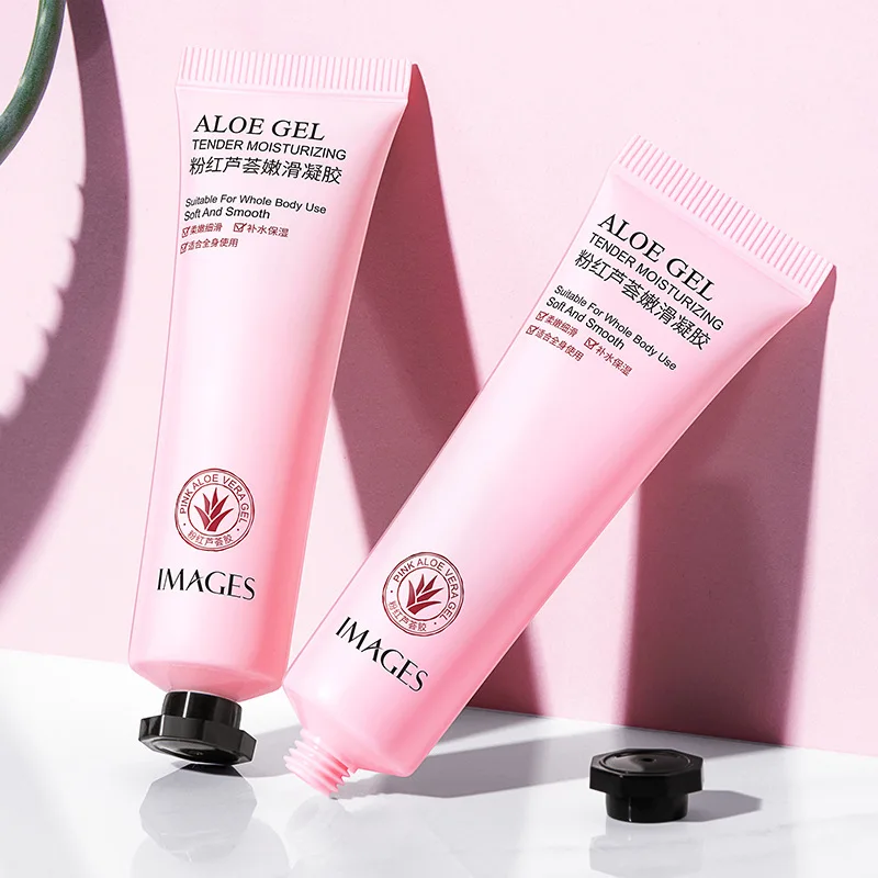 Натуральный розовый гель с алоэ вера восстанавливает кожу от акне улучшает сухую
