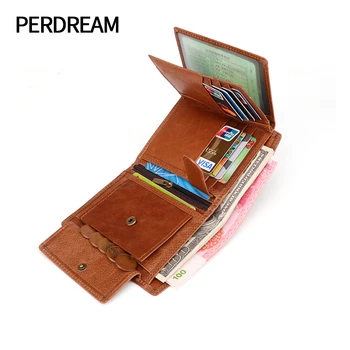 

Casual fashion men's wallets leather wallets men's first layer cowhide crazy horse leather men's bags rfid wallets