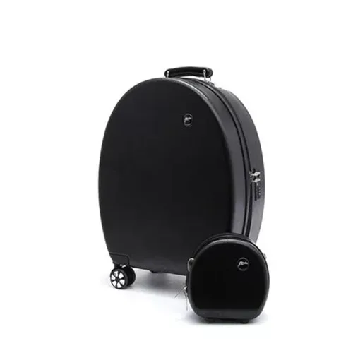 Black set KLQDZMS 20 дюймов для масштабных дорожных чемоданов, Женская мода ручной клади Сумка тележка на колеса pc сумки на колёсиках - Цвет: Black set
