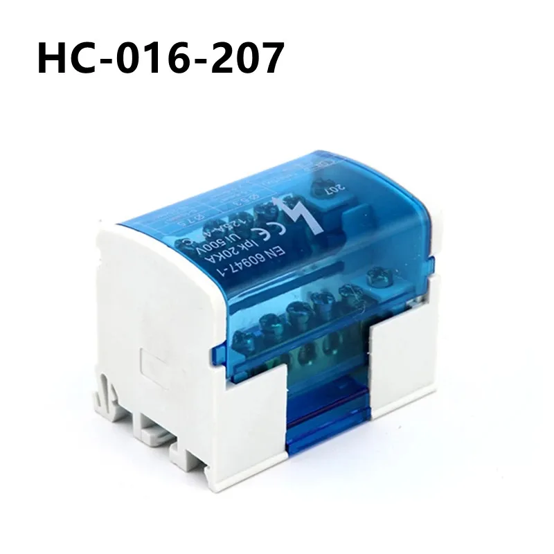 

HC-016-207 250V-450V Waterproof Terminal Cable Terminal Fiber Split Box Rail Split Box Power Distribution Block Box Universal