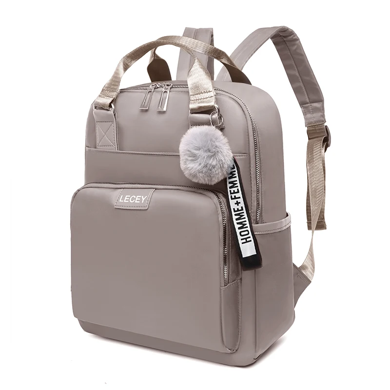 Vfemage Multifunction Nylon Bag Women Backpack Ladies Bookbag Female School Bags for Teenage Girl Hair Ball Waterproof Sac a Dos