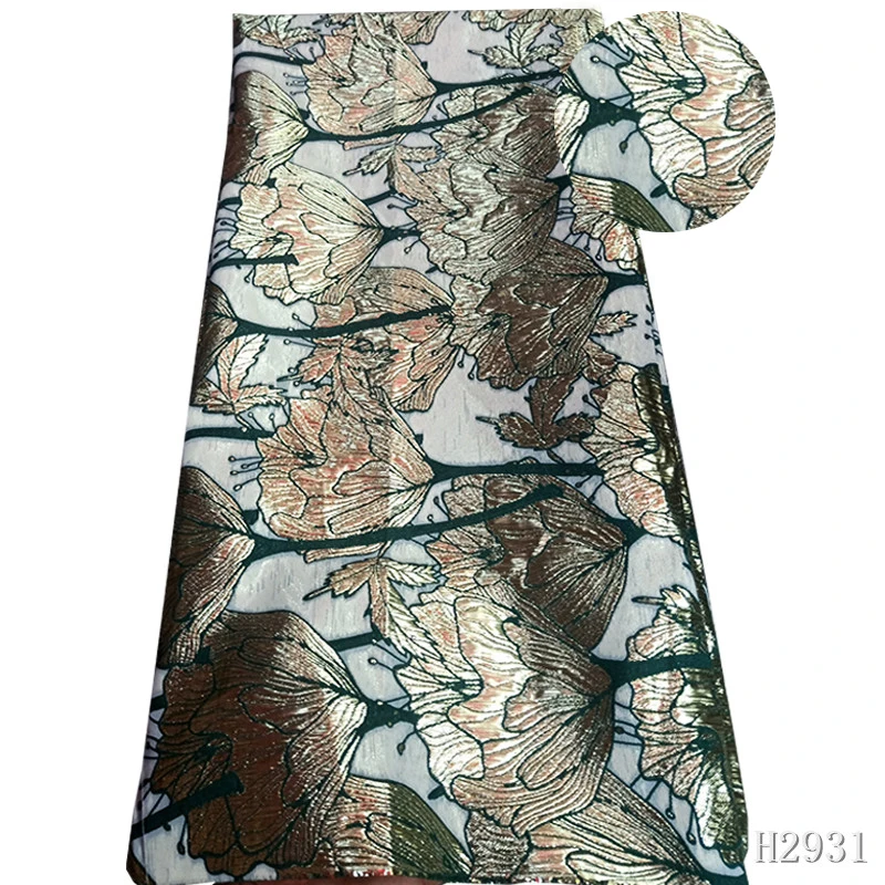 Tussu Africain Pour Femme кружевная ткань высокое качество жаккардовая парча ткань нигерийские Свадебные Платья вечерние HX2931