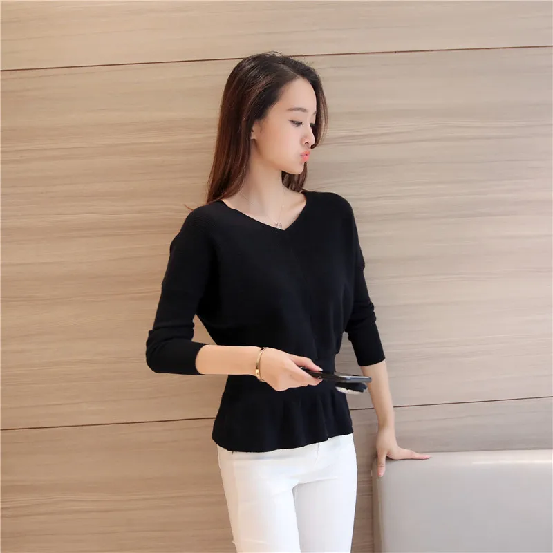 OHCLOTHING 3724-новое зимнее платье с v-образным вырезом, трикотажная рубашка 41