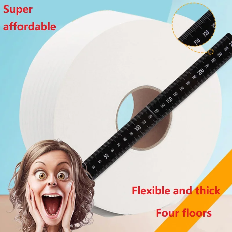 Jumbo Commercial Bathroom Home Roll Toilet Paper Large Tissue 4Ply