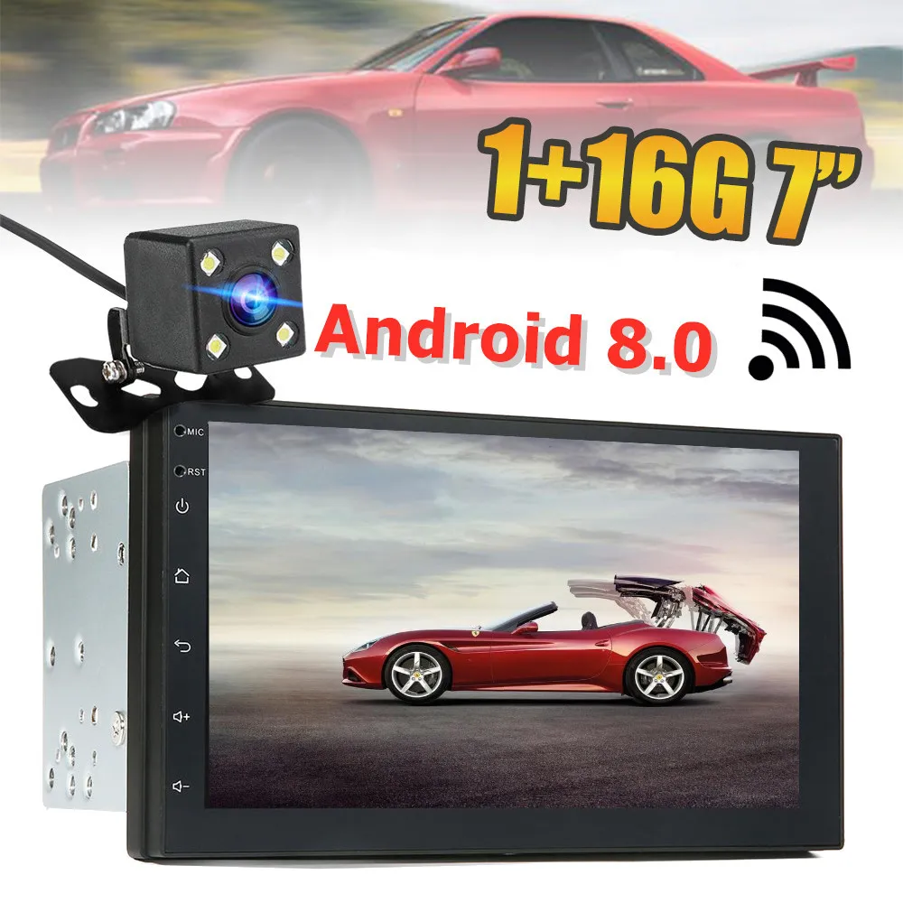Автомагнитола IMARS 7 дюймов 2 Din MP5 плеер Android 8 0 GPS навигация Wi-Fi 2.5D 1024x600 экран bluetooth FM