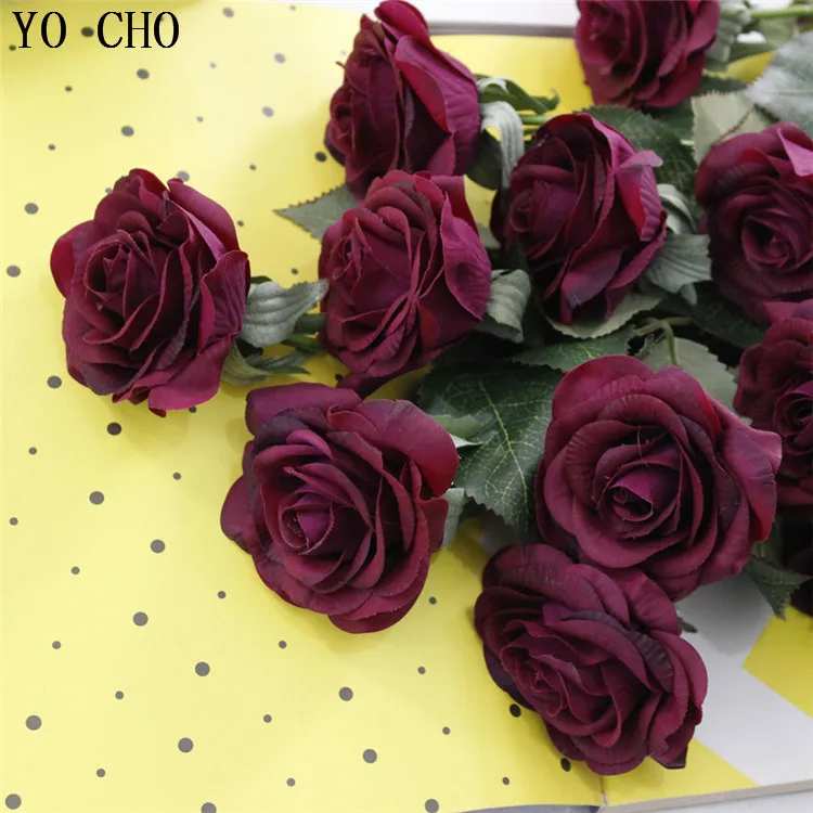 Искусственные розы, искусственные цветы из шелка, розы, искусственные цветы для свадебного украшения, стола, свадьбы, большие розы