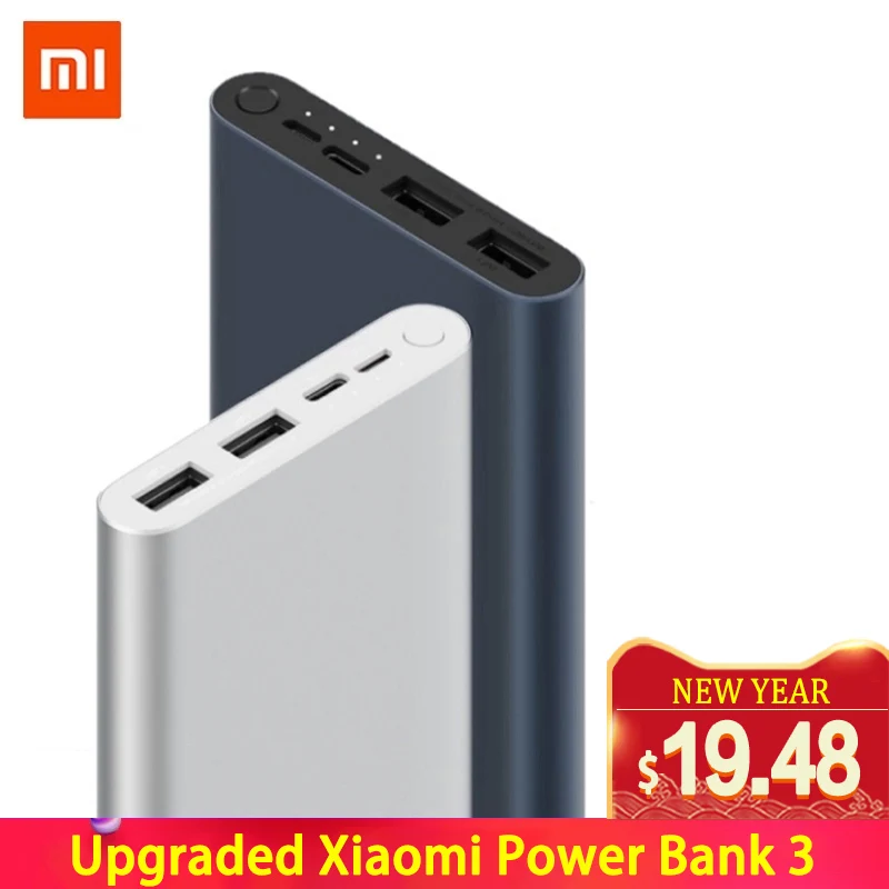 Tanie 10000mAh Powerbank do xiaomi mi 3 zewnętrzna bateria 18W Quick Charge Powerbank 10000 z rodzaj usb C do telefonu komórkowego