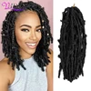 Butterfly Faux Locs Crochet Goddess Braids Synthetic Hair Extensions 20 Strands/pack 14inch Natural Black Braiding Hair BY195 1