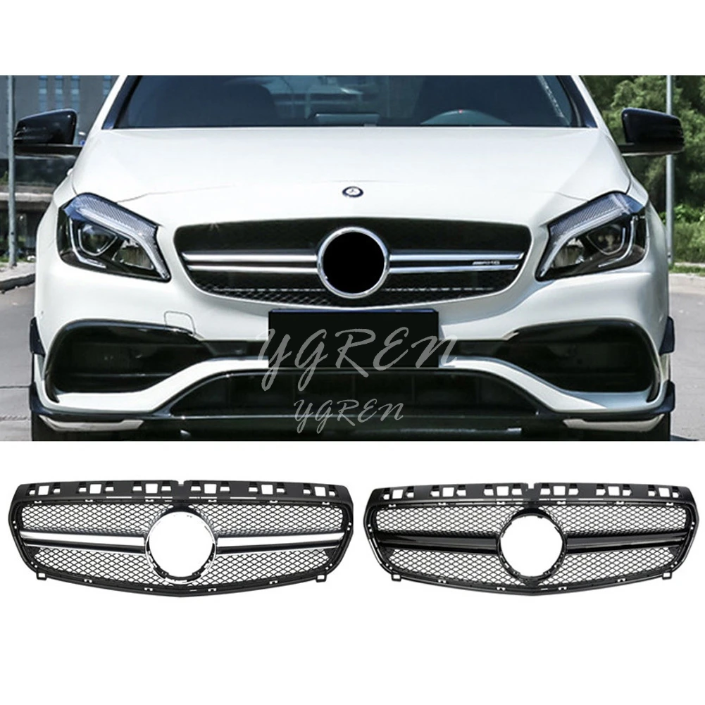 Для Mercedes Benz W176 класс черный серебряный AMG стиль решетка звезда 2013