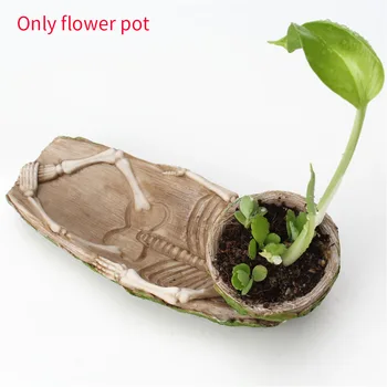 

Balcony Indoor Flower Pot Bedroom Living Room Wear Resistance Home Garden Office Bone Shape Bowl Planter Resin Hand Grinding