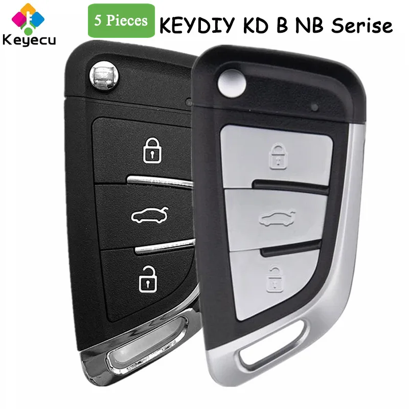 

KEYECU 5 Pieces KEYDIY B NB Series B29 NB29 3 Buttons KD Universal Remote Key for KD900 URG200 KD900+ Mini KD KD-X2 Programmer