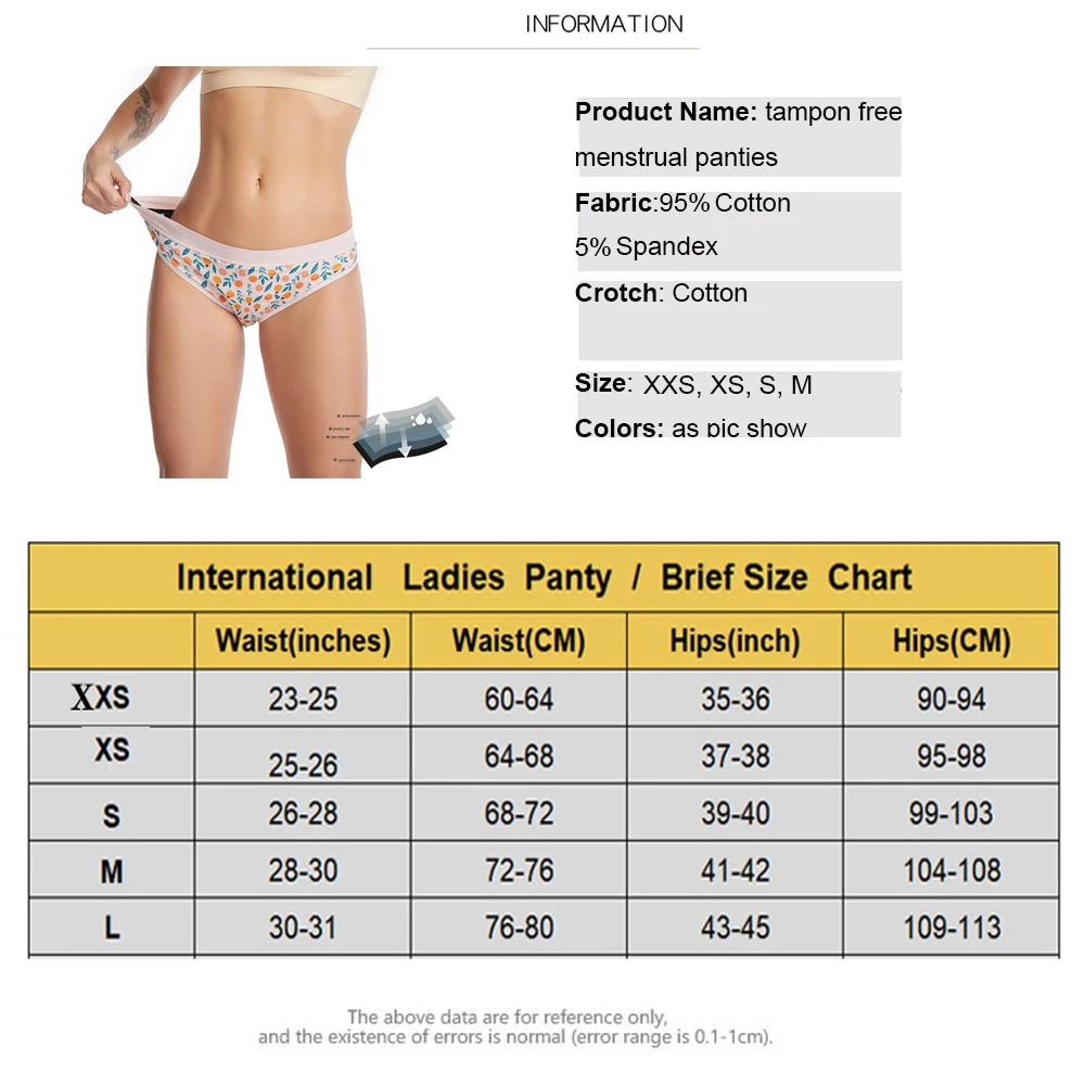 3Pcs Teen Girls Period Underwear Absorbent Menstrual Panties 4 Layer Leak-Proof Organic Cotton Protective Briefs for Women 6