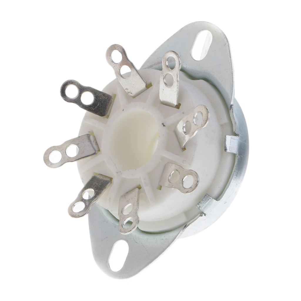 1 шт. керамический 8pin PCB Монтажная трубка гнездо для KT88/6550/EL34 6P6P 6V6