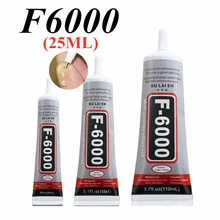 F6000 25ml líquido multiuso industrial adesivo diy jóias artesanato strass fix tela do telefone cola de vidro prego gel diy ferramenta