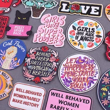 

GIRL Power Patch Letters Patches For Clothing Stickers Iron on Embroidered Patches On Clothes Stripes DIY Badges On Backpack