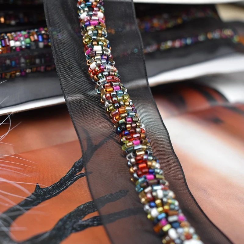 

Color handmade beaded thick rope beads lace accessories high-end shoes and hats belt cuffs clothes collar decoration accessories