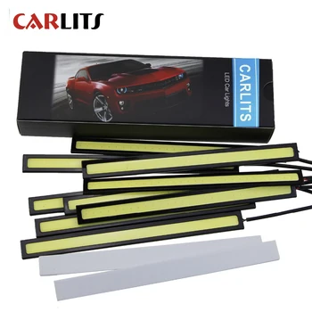 

CARLITS 10PCS 17CM LED COB DRL Daytime Running Light For Cars LED External Lights Waterproof 12V Led Car Styling Auto Light CJ
