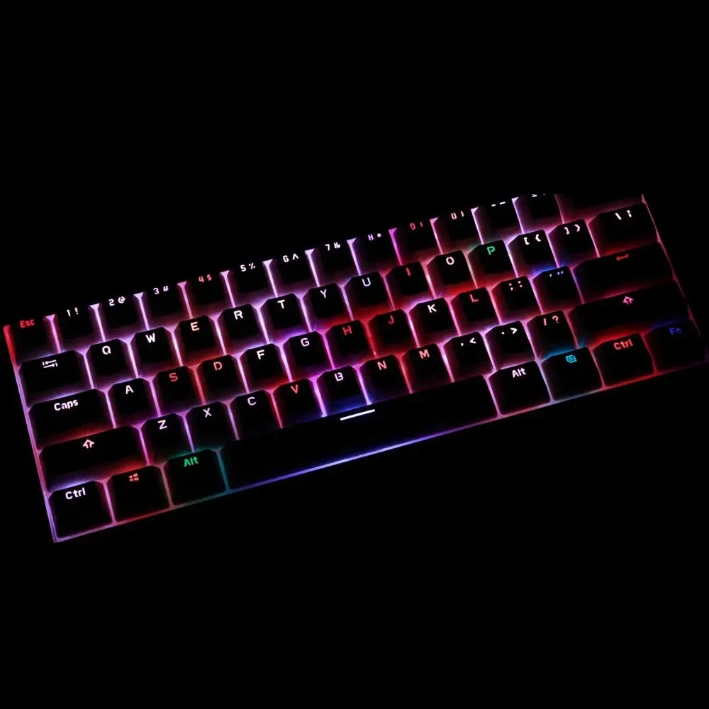 Проводная Механическая игровая клавиатура RK61 с bluetooth и двойным режимом 60% RGB