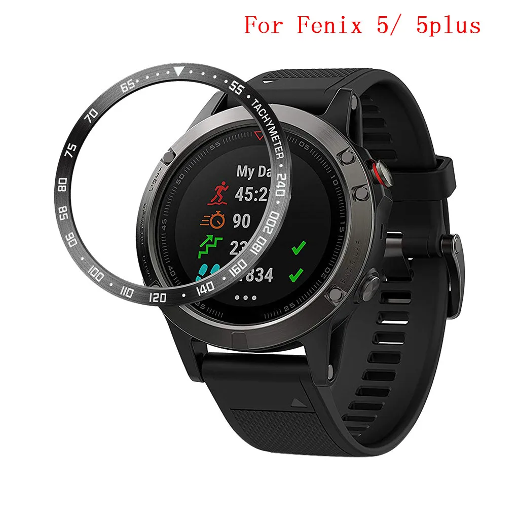 Кольцо для часов, клейкая крышка, металлический чехол против царапин для Garmin Fenix 5/5 plus Fenix 5X/5x Plus, вставка с рамкой Fenix5 Fenix5x#1122 - Цвет: For Fenix5 5plus