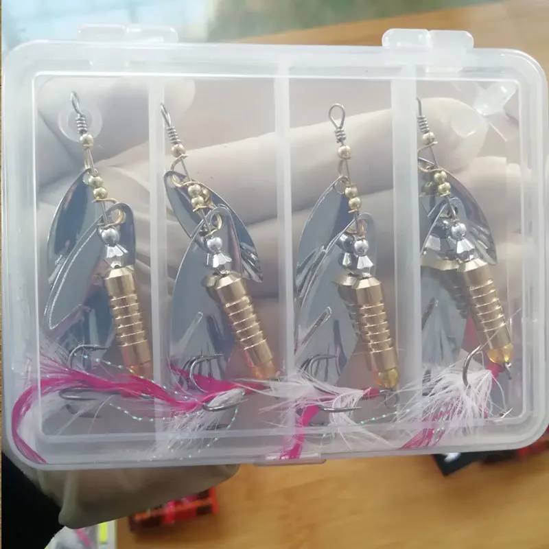 Lure Rotating Sequin Suit 7 Grams 10 Grams 4 of Assembly Lure Box Hand-cranking PCs Lure Sequin