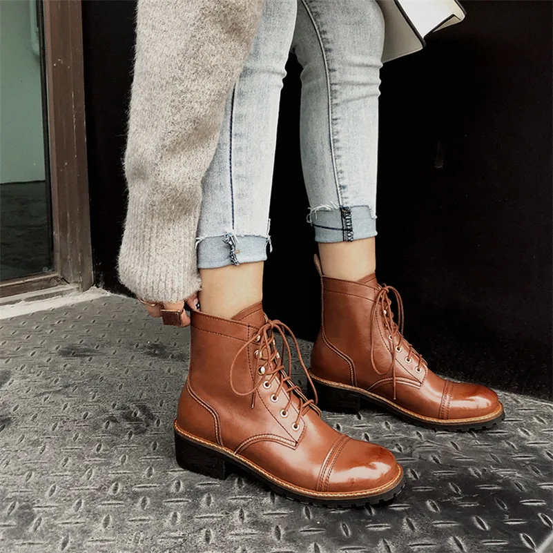 FEDONAS/качественные удобные женские ботильоны из овечьей кожи; брендовые зимние теплые короткие ботинки; женская обувь для вечеринок; женская обувь; большие размеры