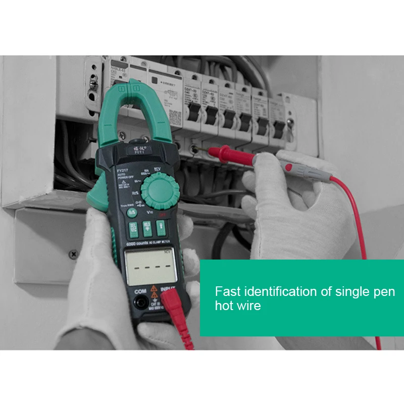 FY217 Multimeter Digital Clamp Meter True RMS AC DC Auto Range Measurement Clamp Testers Meter ALI88