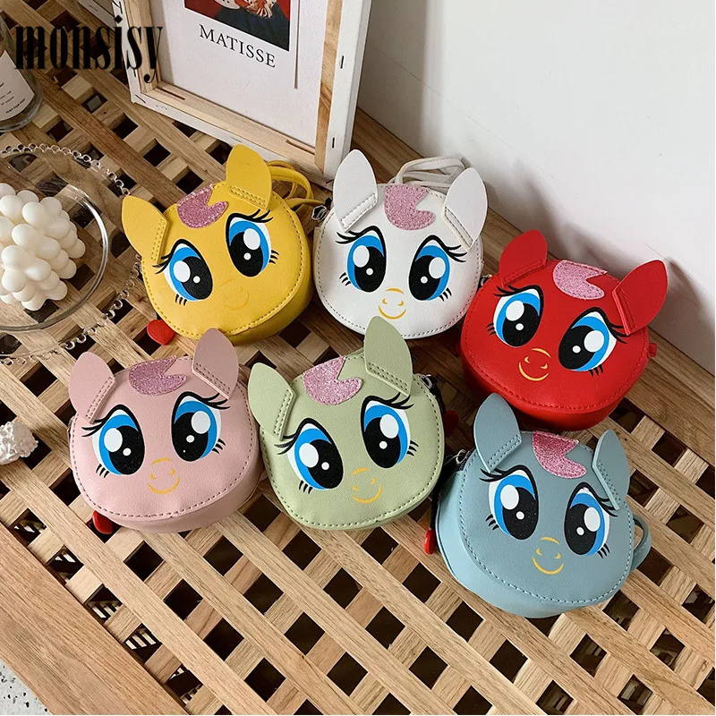 

Monsisy Children Coin Purse Wallet PU Crossbody Bags For Girls Cute Cartoon Handbags Baby Messenger Bags Coin Purse Wallet Bolsa