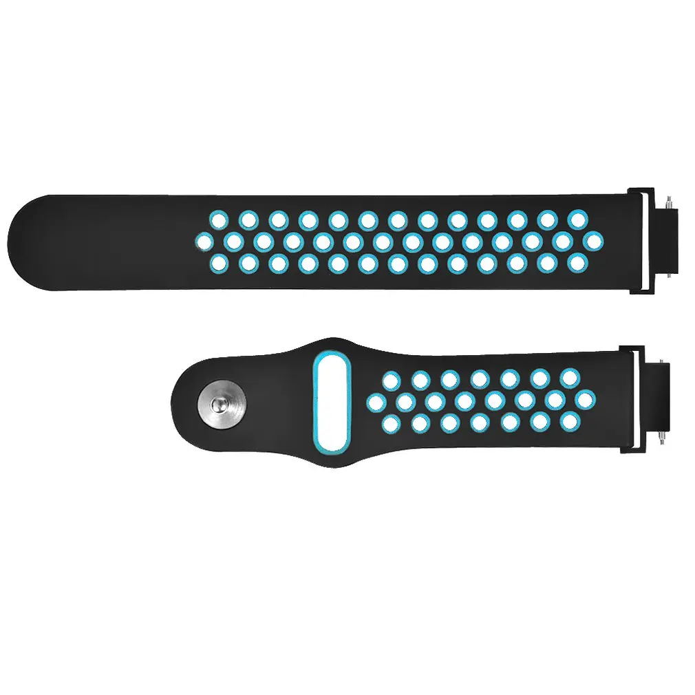 

Two-color Exquisite Vented Back Button Silicone Strap Replacement Wristband For Wami Watch 3 Amazfit Verge