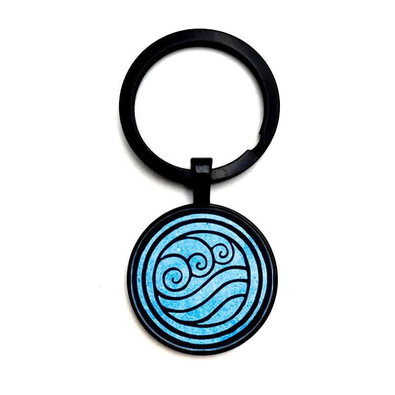 2020 Nuovo Avatar The Last Airbender Portachiavi Kingdom Jewelry Air Nomade Fire And Water Tribe Pendant Glass Dome Keychain