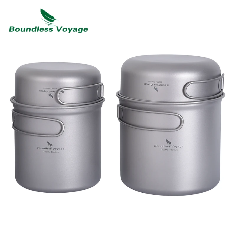 Camping Cookware Set Titanium Pot Pan Mug