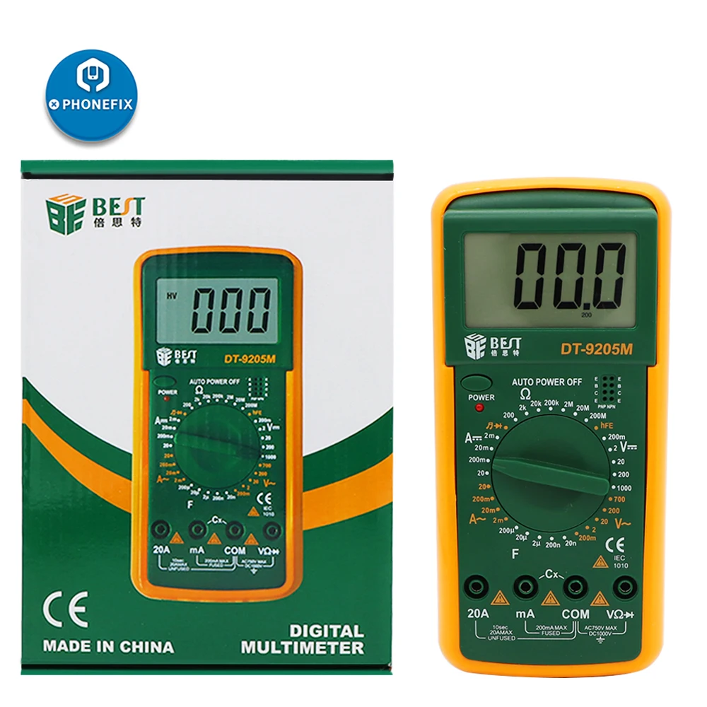 9205M Professional Handhold Digital Multimeter Cell Phone Diagnostic