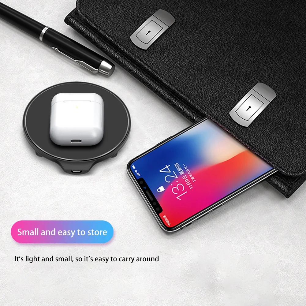 FDGAO Bluetooth беспроводная гарнитура Qi Беспроводное зарядное устройство для гарнитура для airpods Беспроводная зарядная док-станция