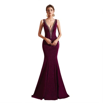 

Ready to Ship Hot Sale Various Color Sexy Shining Mermaid Evening Dress 2020 Formal Long Gown