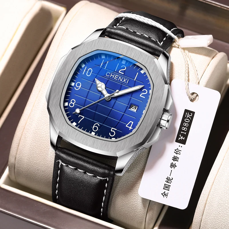 

Fashion 2021 Reloj Hombre CHENXI Men Watches Top Brand Luxury Wristwatch Leather Waterproof Sport Watch Fashion Date Clock Male