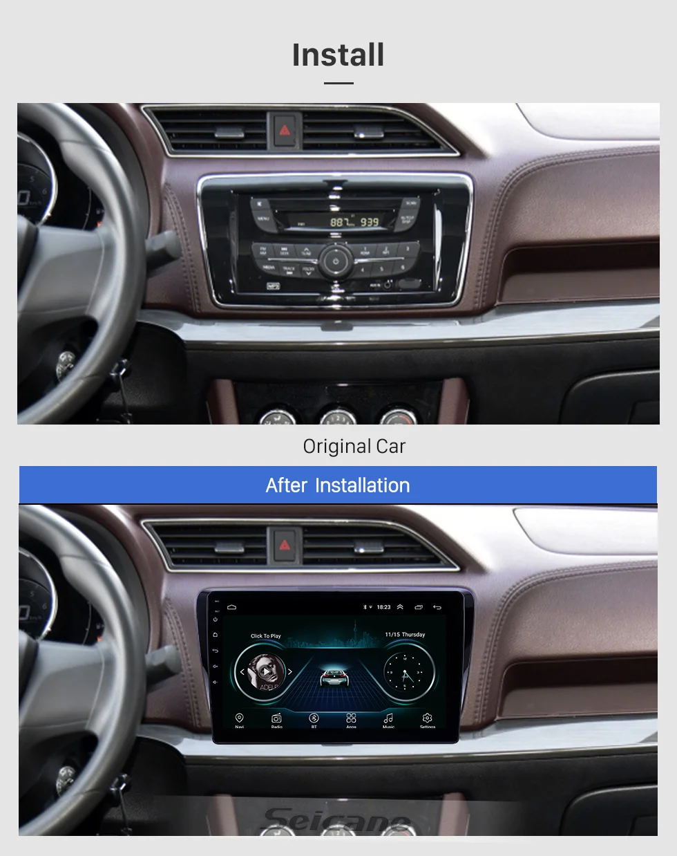 Seicane автомобильный 10," gps стерео Android 9,1 для Venucia M50V- с HD сенсорным экраном Bluetooth Поддержка Carplay резервная камера