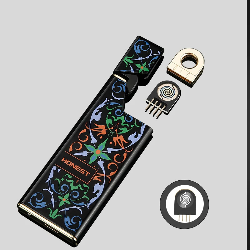 Усовершенствованная Автоматическая Индукционная Зажигалка USB зарядка ветрозащитная Электронная зажигалка ультратонкая Вольфрамовая Зажигалка гаджет