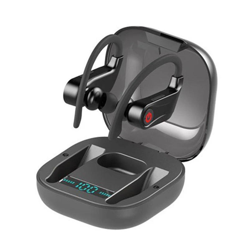 Arikasen настоящие беспроводные наушники bluetooth 5,0 наушники TWS спортивные наушники 3D стерео звук с микрофоном и чехол для зарядки - Цвет: Black