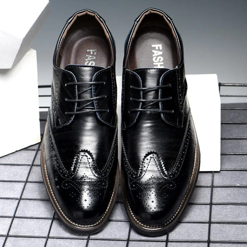 

38-48 men shoes leather business Stylish Gentleman's comfortable formal shoes men #AF2526