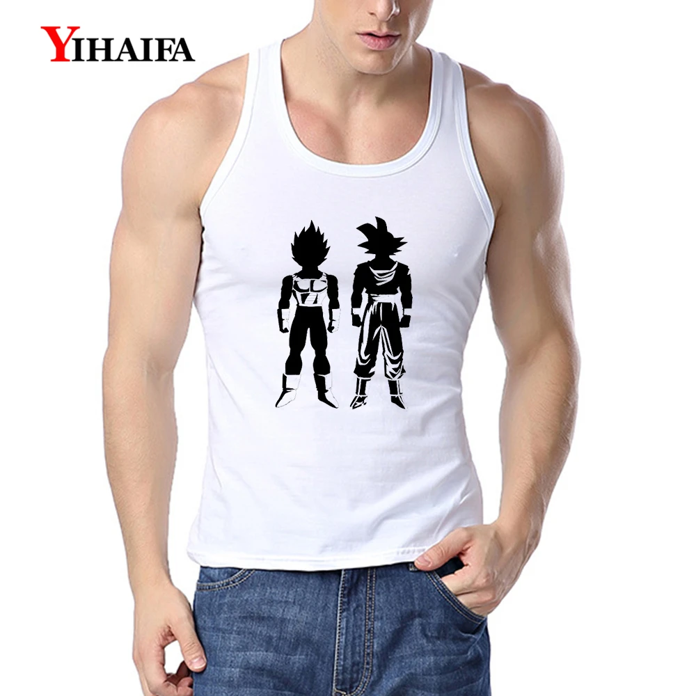 

YIHAIFA Mens Workout Shirts Fitness Gym Clothing Dragon Ball Goku Vegeta Graphics Singlet Bodybuilding Men Tank Top