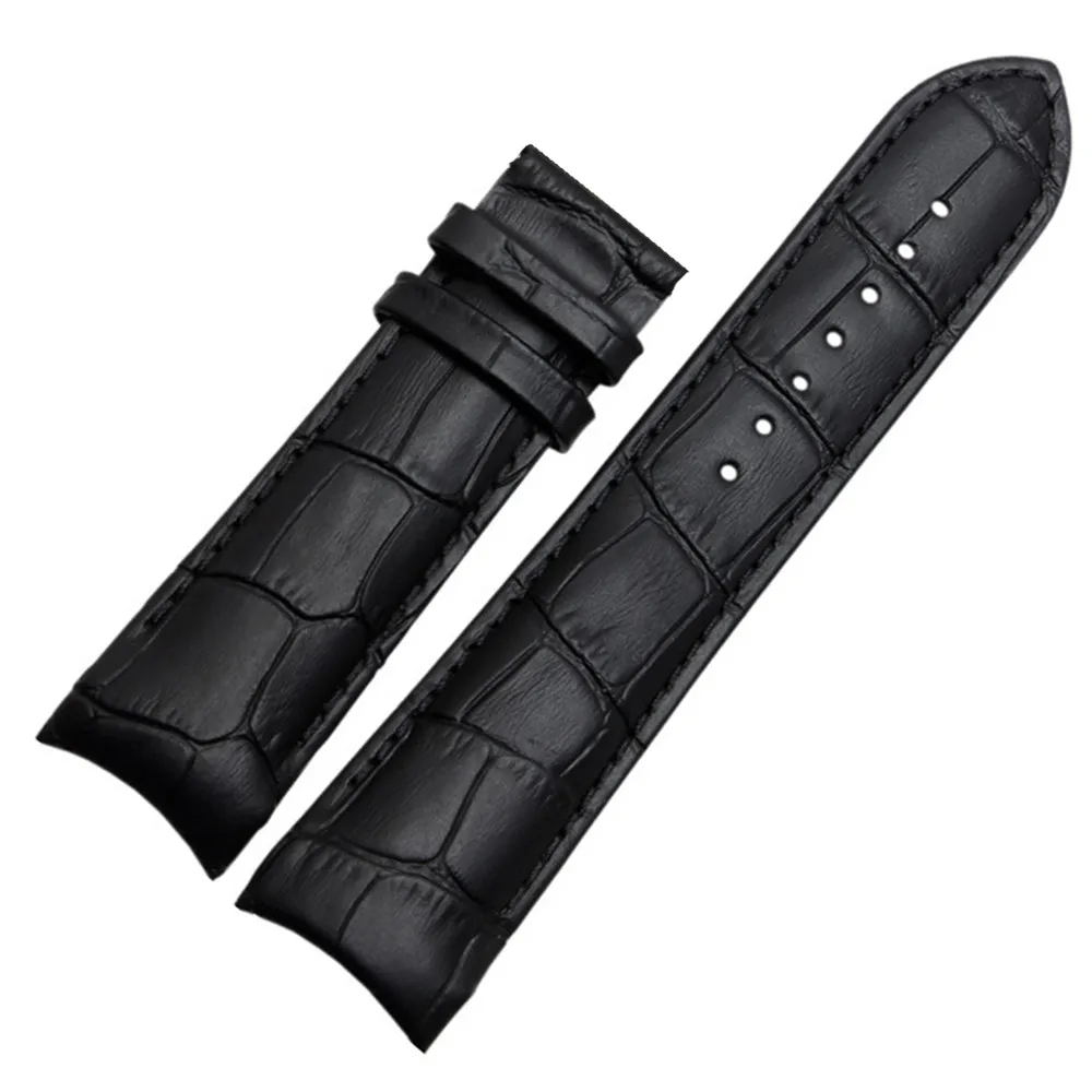 Ремешок для часов Tisot Couturier T035, стальной ремешок с пряжкой, браслет на запястье, черный загнутый конец, ремешок для часов из натуральной кожи, 22 мм, 23 мм, 24 мм