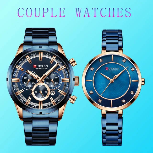 Couple Watch Set Curren Watches For Man And Woman Minimalist Watch Men 2019 Relogio Masculino Business Wristwatch For Lovers 1